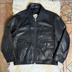 Vintage Avirex Government Authentic Flight Steer-hide Leather Jacket